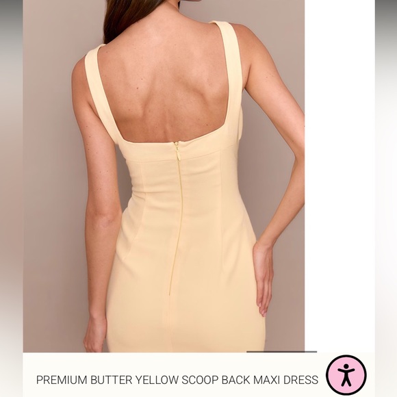 NWT PLT Elegant Yellow Maxi Dress - Picture 2 of 2